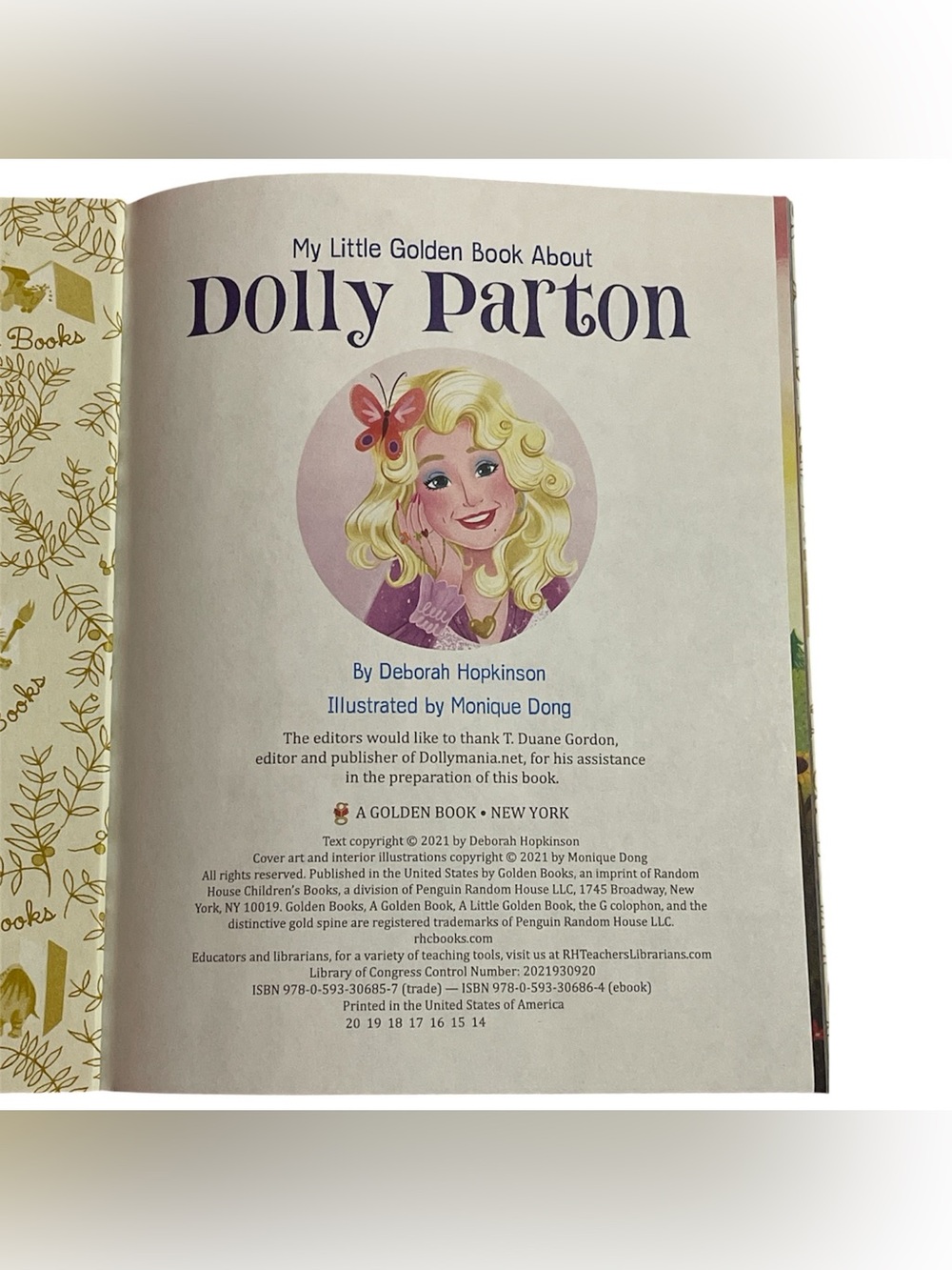 My Little Golden Book About Dolly Parton by Deborah Hopkinson Book 2021 - Picture 3 of 7